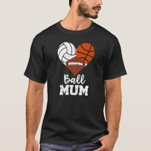 Camiseta Mamá de fútbol de baloncesto de voleibol de Mamá d