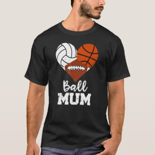 Camiseta Mamá de fútbol de baloncesto de voleibol de Mamá d
