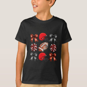 Camiseta Mamá de fútbol del equipo rojo día de juego de fút
