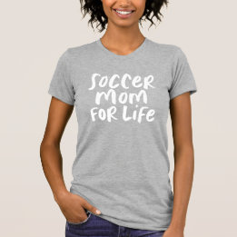 Camiseta Mamá de fútbol para la vida divertido blanco elega