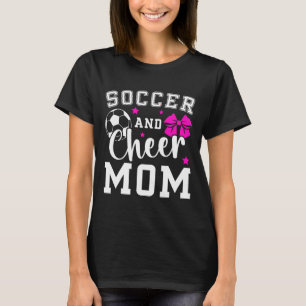 Camiseta Mamá de fútbol y porristas Orgullosa porrista y fú