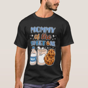 Camiseta Mamá de Galletas y Leche Dulce Uno Cumpleaños 1º P