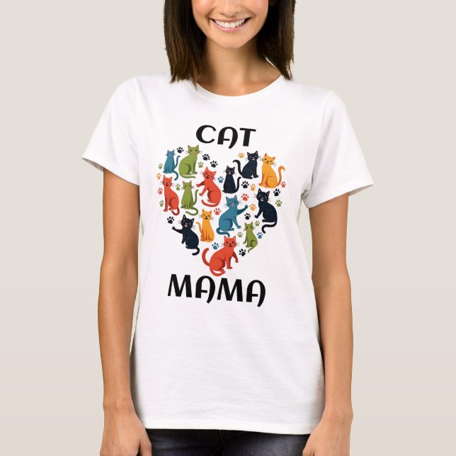 Camiseta Mamá de gato (Anverso)