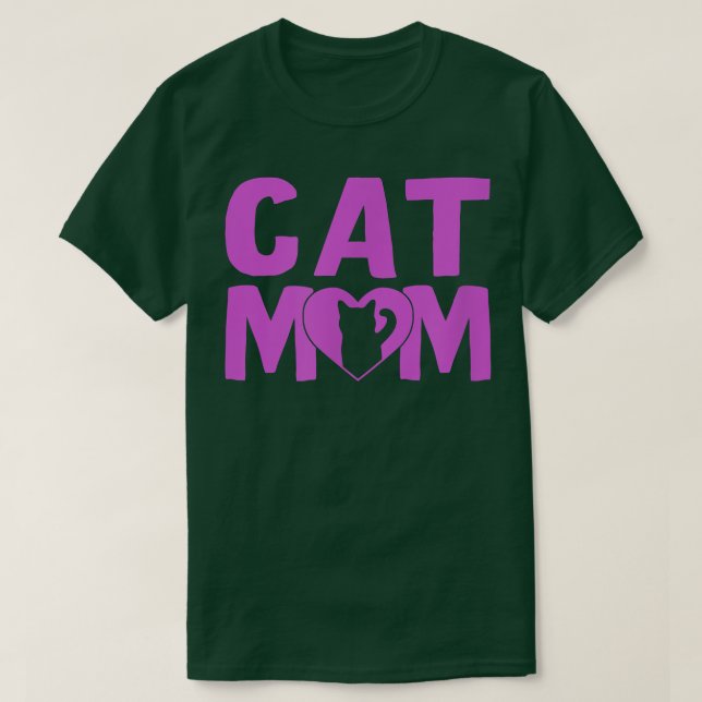 Camiseta Mamá de gato  (Diseño del anverso)