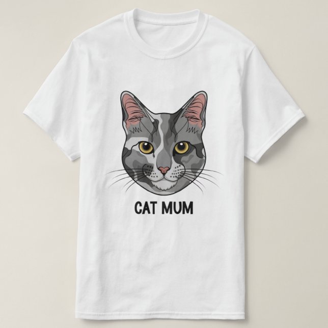 Camiseta mamá de gato (Diseño del anverso)