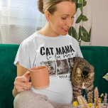 Camiseta Mama De Gato | 3 COLLAGE DE FOTOS<br><div class="desc">Muestra tu amor por tu bebé de piel con estilo con la camiseta de Collage de fotos Cat Mama 3. Nuestra camiseta viene con una plantilla exclusiva con 3 fotos de tu gato junto con el texto "CAT MAMA TO FUR BABY" y el nombre de tu gato, para que puedas...</div>