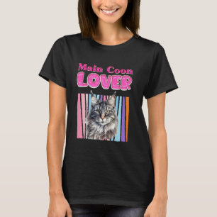 Camiseta Mamá de gato AMANTE DE MAINE COON Dueña de Maine C