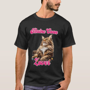 Camiseta Mamá de gato AMANTE DE MAINE COON Dueña de Maine C