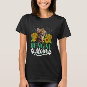 Camiseta Mamá de gato bengalí MAMÁ BENGALÍ Dueña de gato Ga