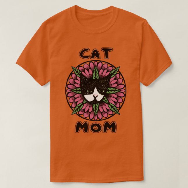 Camiseta Mamá de gato de Tuxedo (Diseño del anverso)