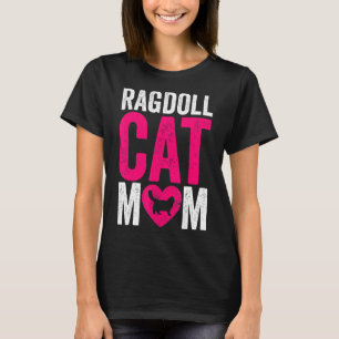 Camiseta Mamá de gato del día de la madre, mamá de ragdoll