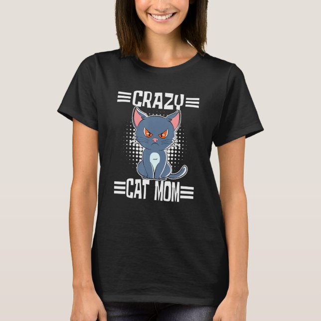 Camiseta Mamá de gato loca (Anverso)