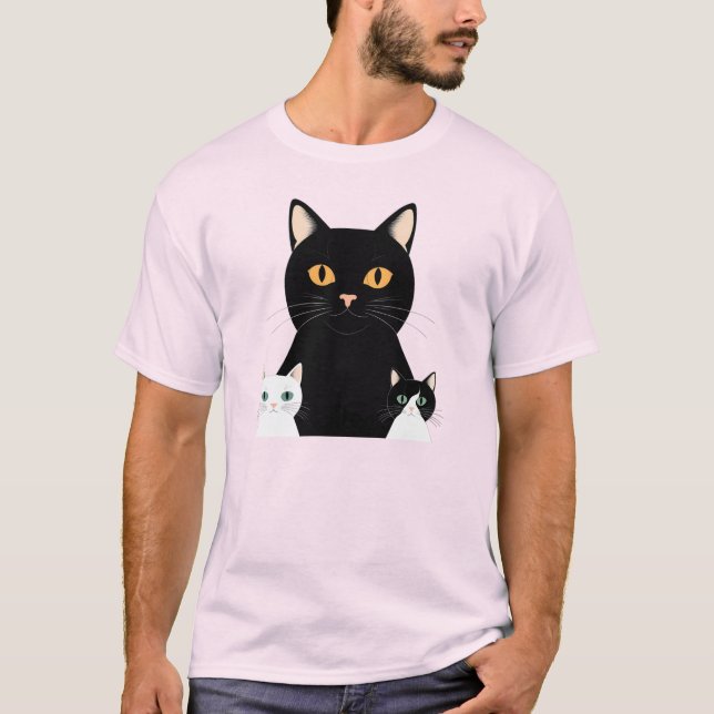 Camiseta mamá de gato negro (Anverso)