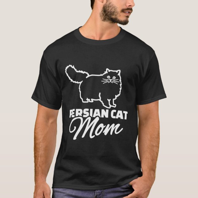 Camiseta Mamá de gato persa (Anverso)