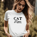 Camiseta Mamá de gato | Propietario del Mascota de guiones<br><div class="desc">Mamá de gato | Camiseta del propietario del Mascota de guiones retro simple</div>