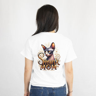 Camiseta Mamá de gato Sphynx