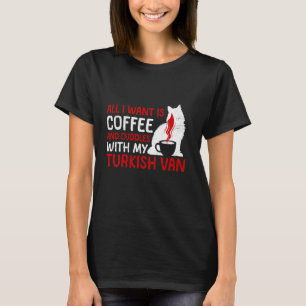 Camiseta Mamá de gato TODO LO QUE QUIERO ES CAFÉ Y ABRAZOS