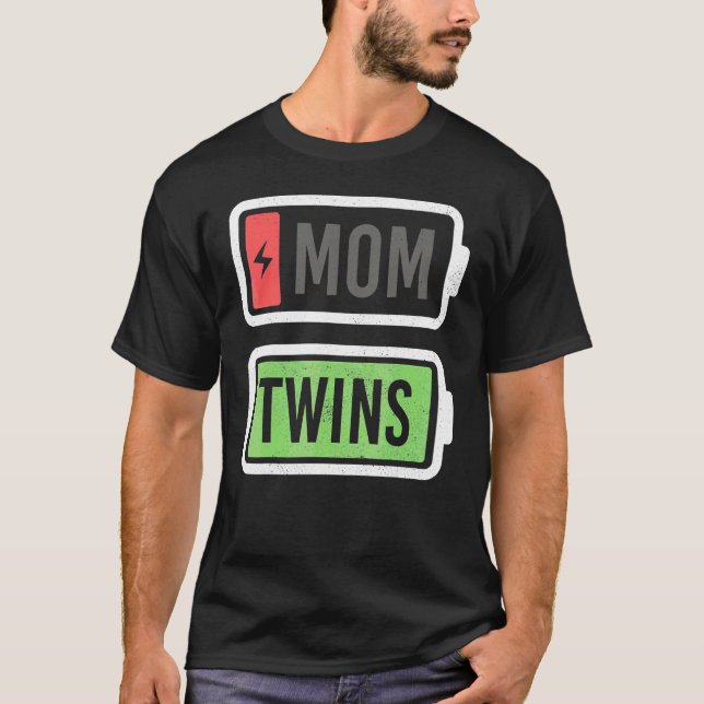 Camiseta Mamá De Gemelos Día de la Madre De Recarga De Bate (Anverso)