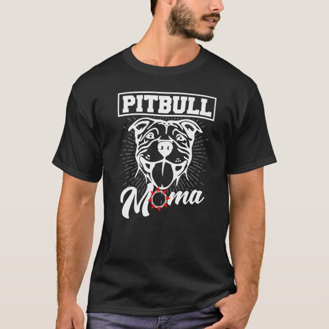 Camiseta Mamá De Guay Pitbull Para Mujeres Perro Dueño De M (Anverso)