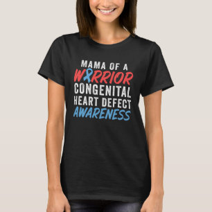 Camiseta Mamá De Guerrero Corazón Congénita Dañar Concienci
