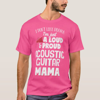 Camiseta Mamá De Guitarra Acústica De Mujeres - Mamá Ruidos