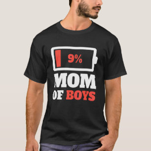 Camiseta Mamá De Hijos Cansados Mamá Con Batería Baja Moda