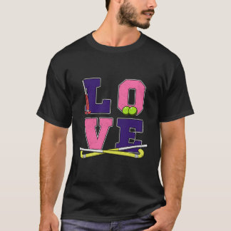Camiseta Mamá de hockey sobre hockey sobre amor