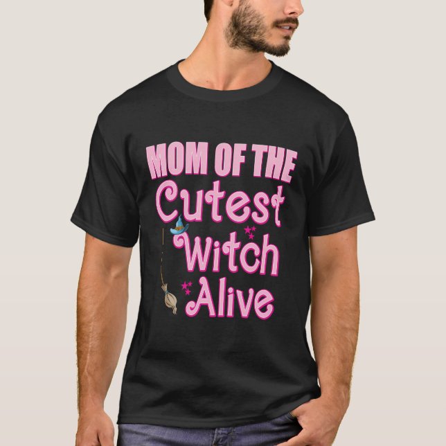 Camiseta Mamá De La Bruja Más Cuidadosa Viva Hallowe Famili (Anverso)