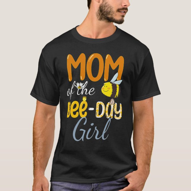 Camiseta Mamá De La Chica De Abeja, Familia Floral Hive Fie (Anverso)