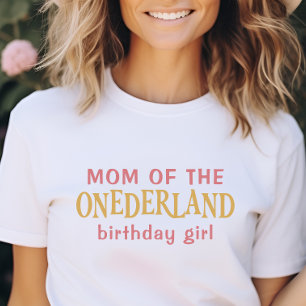 Camiseta Mamá de la chica de cumpleaños Alice en el país de