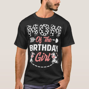 Camiseta Mamá De La Chica De Cumpleaños Cow Nació En La Gra