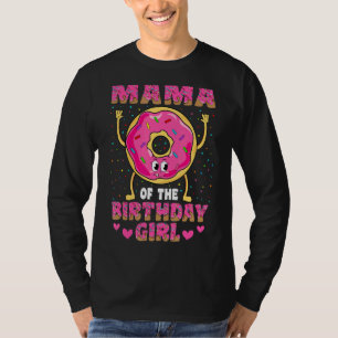 Camiseta Mamá De La Chica De Cumpleaños Donut Fiesta De La 