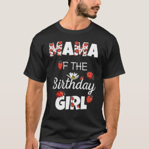 Camiseta Mamá De La Chica De Cumpleaños Familia Floral Lady