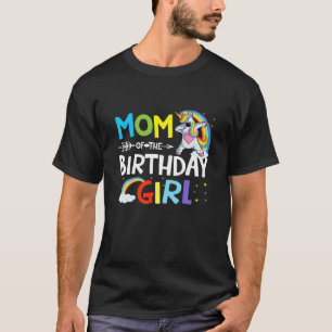 Camiseta Mamá De La Chica De Cumpleaños Funny Dabbing Unico