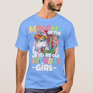 Camiseta Mamá de la chica de cumpleaños hija de quinto cump