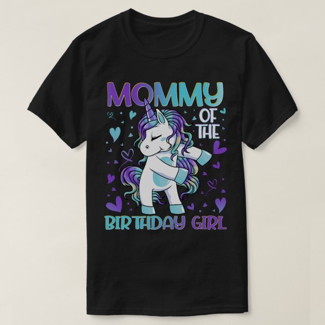 Camiseta Mamá de la Chica de cumpleaños muere mamá de Unico (Diseño del anverso)