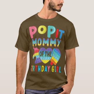Camiseta mamá de la Chica de cumpleaños pop it unicornio cu