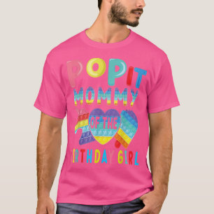 Camiseta mamá de la Chica de cumpleaños pop it unicornio cu
