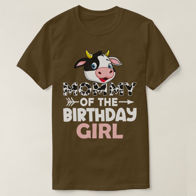 Camiseta Mamá de la Chica de cumpleaños vaca madre de vaca (Diseño del anverso)