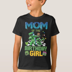 Camiseta Mamá de la chica del cumpleaños divertido videojue