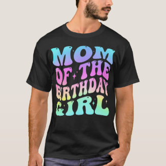 Camiseta Mamá De La Cumpleañera Groovy Tie Dye Para Mamá Pa