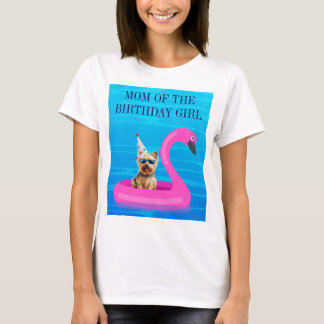 Camiseta Mamá de la cumpleañera Perro Flotador