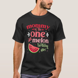 Camiseta Mamá de la Cumpleañera Uno En Un Melón Sandía