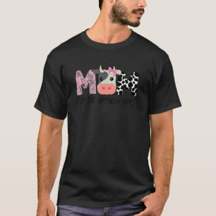 Camiseta Mamá de la cumpleañera Vaca de granja Mamá Mamá 1r