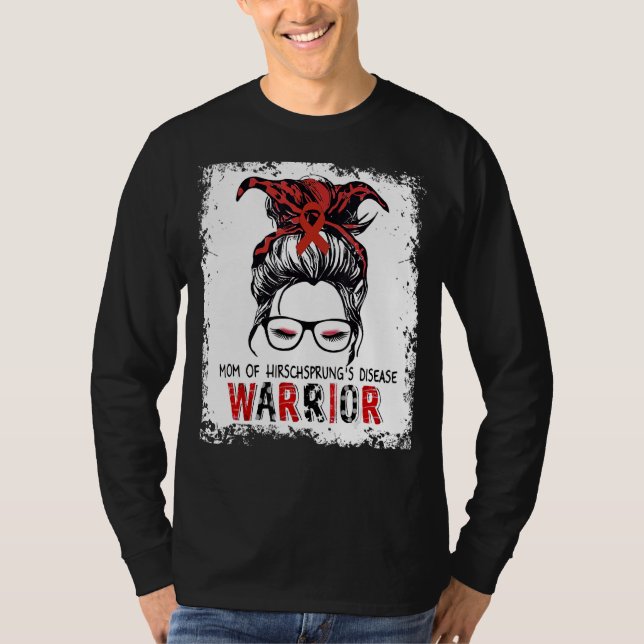 Camiseta Mamá de la Enfermedad de Hirschsprung desordenada  (Anverso)