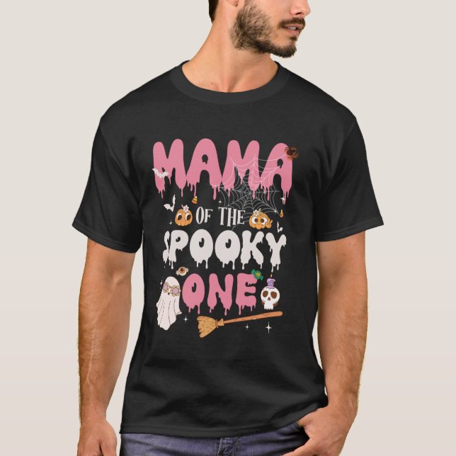 Camiseta Mamá de la espeluznante Halloween de cumpleaños de (Anverso)