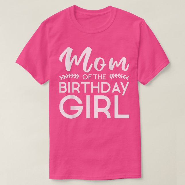 Camiseta Mamá De La Familia Chica De Cumpleaños Padres Madr (Diseño del anverso)