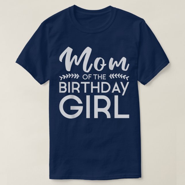 Camiseta Mamá De La Familia Chica De Cumpleaños Padres Madr (Diseño del anverso)