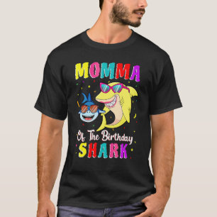Camiseta Mamá De La Familia De Cumpleaños De Los Tiburones 
