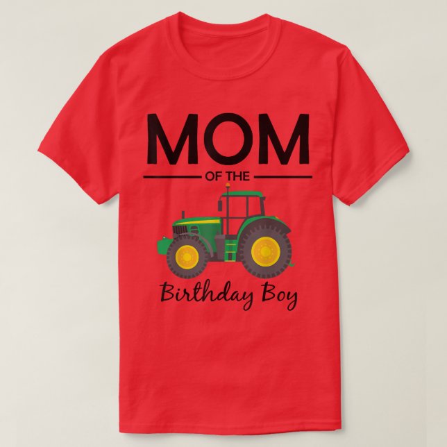 Camiseta Mamá De La Familia De Fiestas De Birthday Boy Trac (Diseño del anverso)